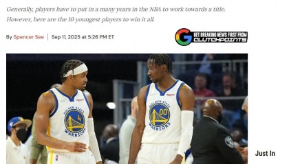 勇士批量生产！美媒晒最年轻冠军得主TOP10：魔术师第5库明加第2